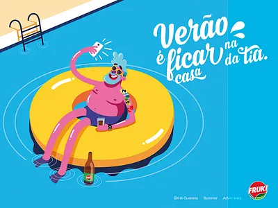Fruki Guaraná, Summer! advertising agency branding character design flat illustration logo ui vector