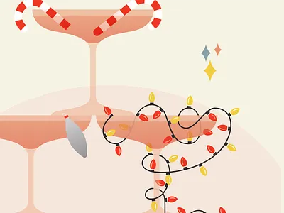 Cocktail Holiday HH 2018 design holiday holiday card holiday party illustration vector