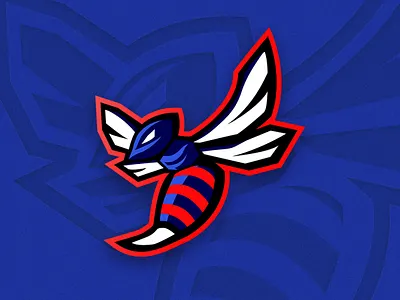 Wasp Logo basketball branding design digital logo vector wasp