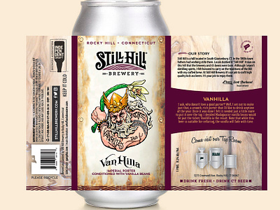 VanHilla Virtual Mock beer brewery can connecticut craftbeer illustration label pint