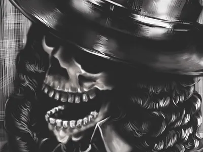 Soul King Brook digital painting fanart illustration portrait illustration