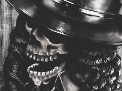 Soul King Brook digital painting fanart illustration portrait illustration