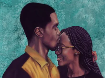 Couple digital art digital painting portrait illustration