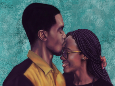 Couple digital art digital painting portrait illustration