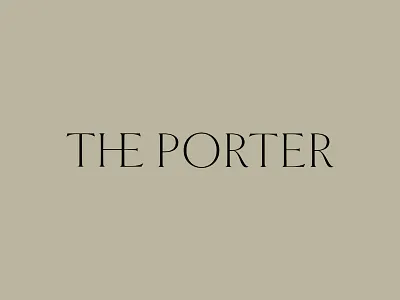 The Porter apartment brand development charleston idenity logo typogaphy