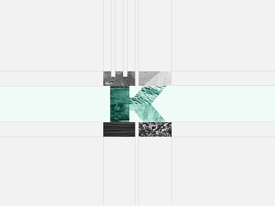 Keep K brand castle crypto identity k keep logo mark mask stone textures type