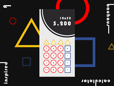 Daily UI #004 Calculator bauhaus calculator dailui daily challange