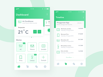 Iot Dashboard App app dashboad green home internet iot smart timeline uiuxdesign