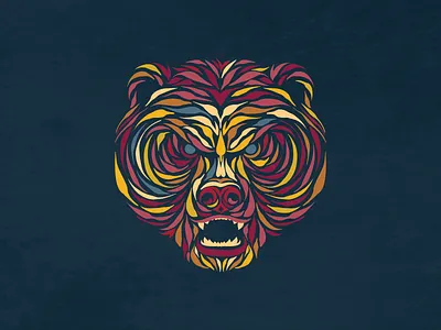 Bear Brush animal art bear design fall fall festival grizzly grizzly bear illustration nature outdoors vector wildlife