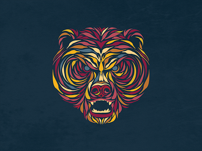 Bear Brush animal art bear design fall fall festival grizzly grizzly bear illustration nature outdoors vector wildlife