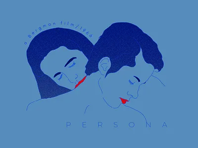 Persona🎞 blue half tone illustration movie movie art photoshop wacom tablet