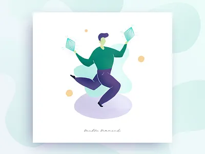 Double Diamond gradient illustration