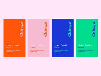 For the Love of Chicago branding business cards chicago cubs layout print retro typography