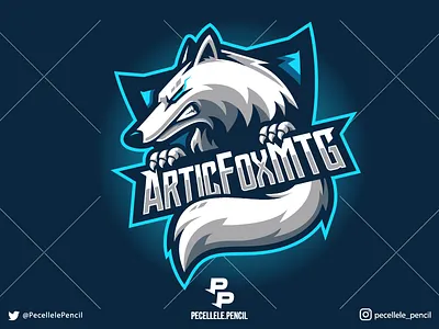 Gaming Logo animal badge beast cartoon design esport esports fox gamer gaming logo lone mascot rage sport streamer twitch vector wolf youtuber