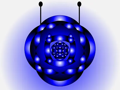 Blue tech robot graphic design illustration robot tech company tech logo vector