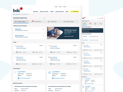 Company Dashboard banking business and finance dashboard financing loans task list ui