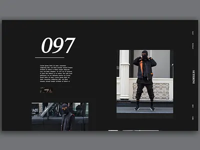 Seterini Look Book Webpage adobe xd blog clean experimental experimental type experimental web design fashion fashion blog fashion brand fashion website interface look book minimal type typography ui ux web web design website