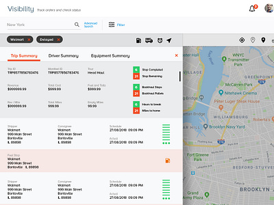 Truck Tracking App iot saas tracking app tracking ui truck app uidesign