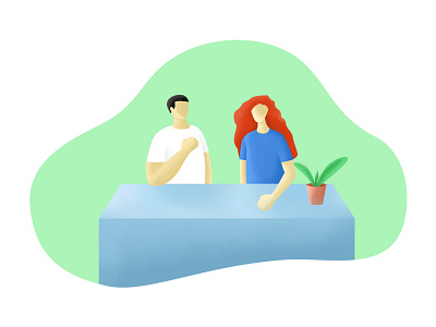 Talk animation design flat illustration