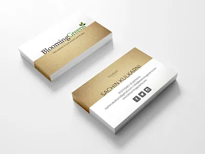 Blooming green Visiting Card branding organic visiting card