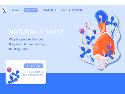 Landing page of the website. design flat girl illustration landing landing page logo vector vectorillustration webdesign woman