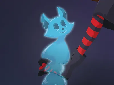 The Adventures of Cassandra (detail) affinitybyserif affinitydesigner cassandra cat charactedesign character children digitalart digitalpaint foot ghost girl halloween illustration kids kitten leg trickortreat vector witch