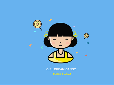 GIRL DREAM CANDY design illustration