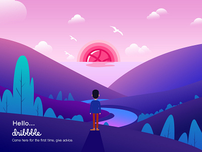 Hello Dribbble ui 插图 设计