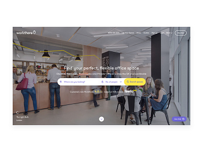 Workthere - Homepage UI design search ui website