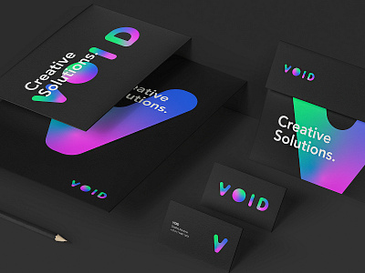 VOID branding gradient logo logomark pattern shape typography