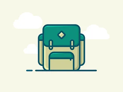 Backpack filled outline icon backpack backpack icon filled icon gravit designer icon illustration school school icons simple