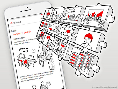 Nomino 02/03 drawings illustration leaflet visualidentification website