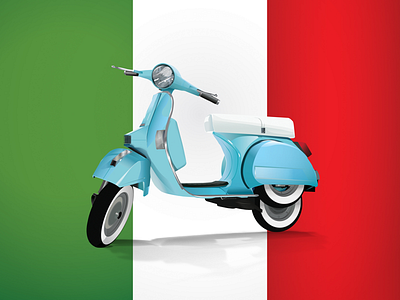 Vespa Illustration bike illustration italy moto motorbike piaggio vector vespa