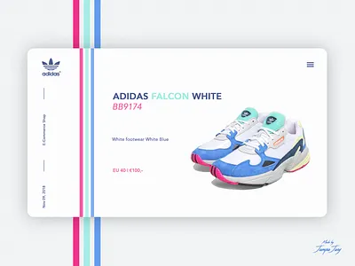 Daily UI #012 | E-Commerce Shop x Adidas 012 3d adidas clean daily ui daily ui challenge dailyui design design art e commerce ecommerce falcons graphic graphic design media product shoe shoes shop