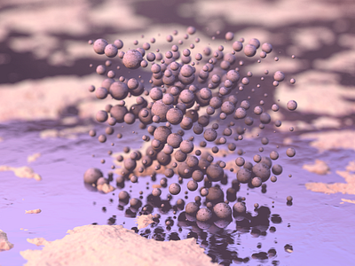 Wet spheres 3d 4k abstract cinema 4d