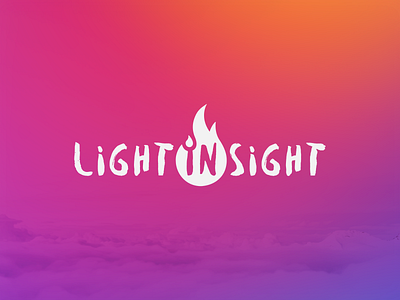 Light Insight Logo branding design fire george serediuc insight light purple red