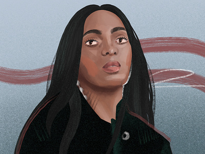 Solange design digital painting drawing illustration music portrait art procreate