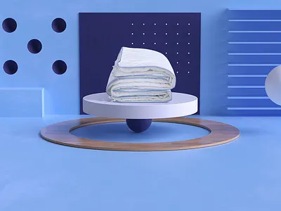 'Halo duvet' still-life 3d blue c4d cinema 4d design e commerce marketing minimal modern octane still life still life stilllife