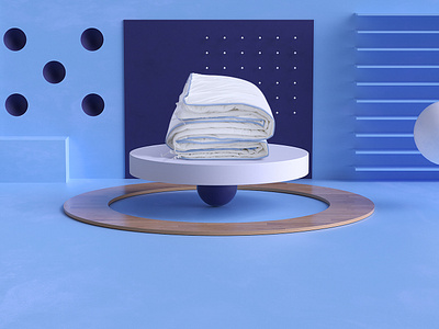 'Halo duvet' still-life 3d blue c4d cinema 4d design e commerce marketing minimal modern octane still life still life stilllife