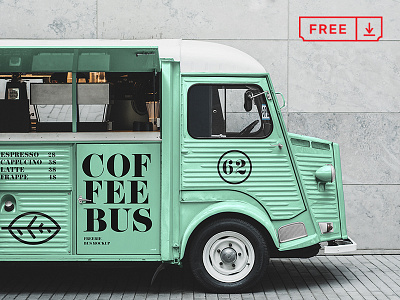 Citroen Food Truck Mockup branding citroen design download font foodtruck free freebie identity logo mockup mockups psd stationery typography