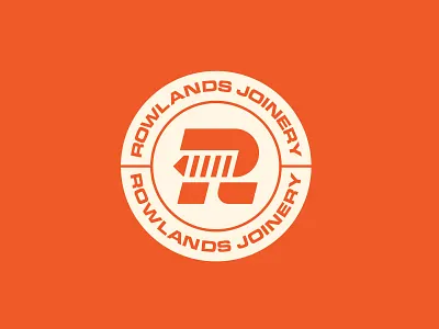 Rowlands Joinery branding carpenter clean geometric identity logo minimal monogram personal simple symbol typography vector wood