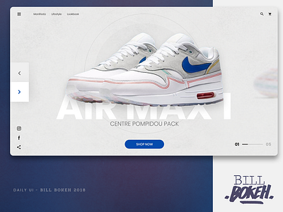 Air Max 1 UI air max 1 airmax dayliui design home page home page design interface interface designer landing nike showcase slider sneakers ui uidesign ux ux ui ux challenge web webdesign