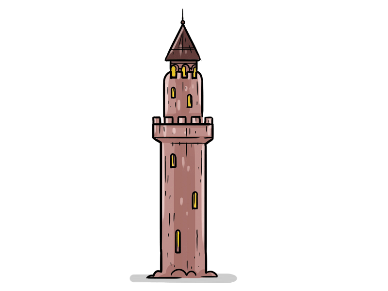 Castle of Loop animated gif castle castles digital art drawing gif illustration loop