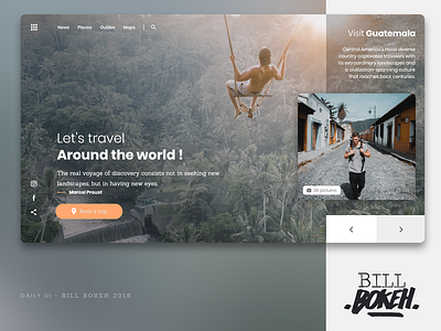 Travel UI HP dayliui design freedom freelance guatemala interface designer travel ui uidesign ux ui ux challenge webdesign website world zokay