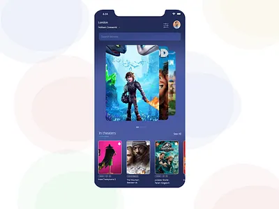 Movie App adobe xd branding cinema design film ios iphone movie app ticket app typography ux vector