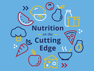 Nutrition on the Cutting Edge blue education food highered icons medical nursing nutrition webinar