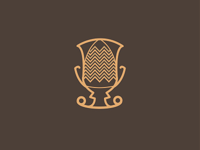 Vase of Assteas brown colors design flat gold graphic icon illustraion illustrator cc logo vector