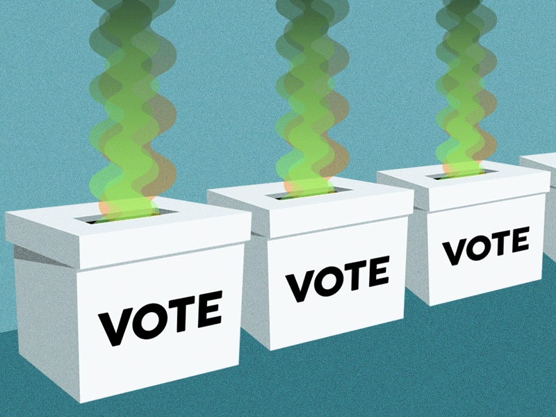 Ballot Box Stench 3d modeling animation illustration