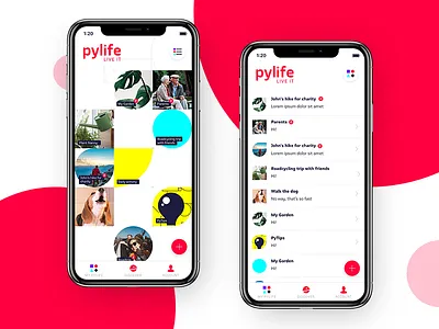 Pylife Channel overview app channel chat dashboard design interface iphone iphonex kickstarter minimal social