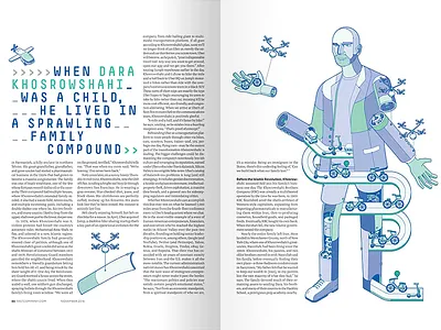 Fast Company Magazine / November 2018 car drone isometric isometric design isometric illustration statue uber vehicle